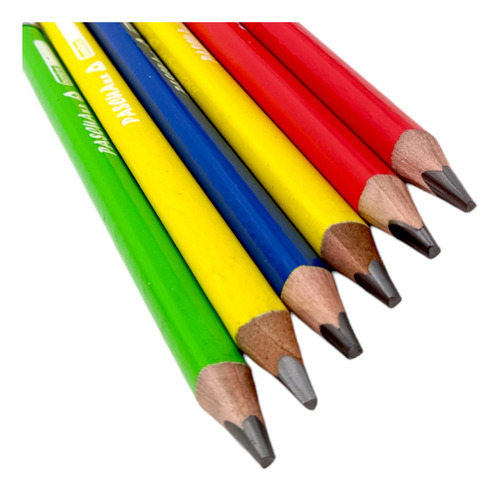 6 Lápiz Entrenador Jumbo Triangular Escolar