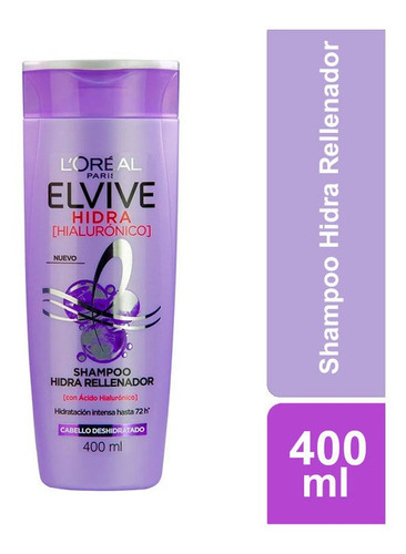 Shampoo Elvive Loreal Hidra Hialuronico X 400 Ml