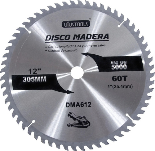 Disco De Sierra 12'' X 60t Para Madera Uyustools Dma612