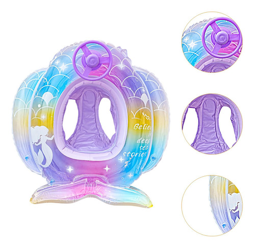 Flotador Inflable De Sirena Para Piscina, Ideal Con Volante