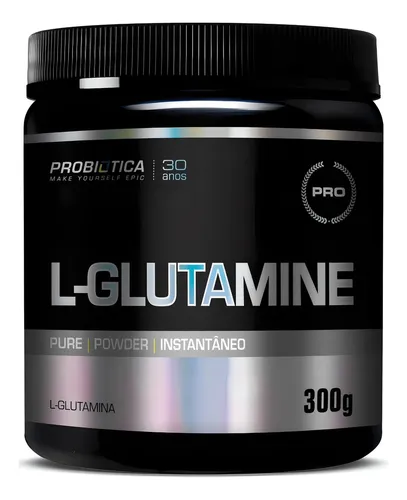 Suplemento probiótico de glutamina pura en polvo de L-glutamina en polvo de Professional Line en bote de 300 ml