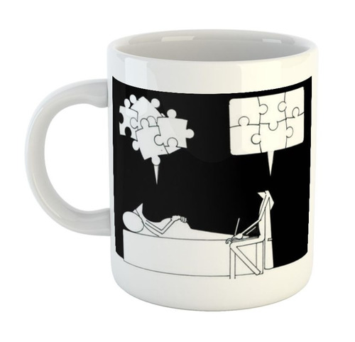 Taza De Ceramica Psicologia Rompecabezas Psicologo Terapeuta