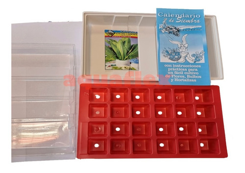 Imagen 5 de 7 de Mini Invernadero Bandeja De Cultivo 24 Celdas Aquaflex