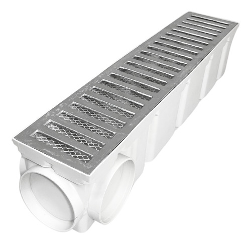 Ralo Alumínio 10cm X 50cm Modular Branco Saídas 75mm