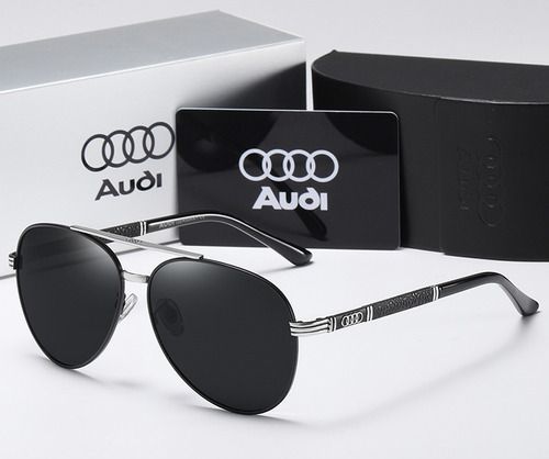 Gafas Marca Reggaeon Emblema Audi 556 Color Negro Y Plata