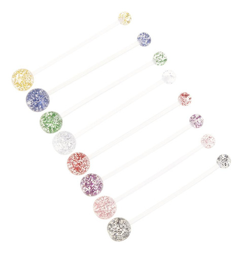 8x Anillos Barra Stud Botón Para Cuerpo Vientre 1.6mm 14g