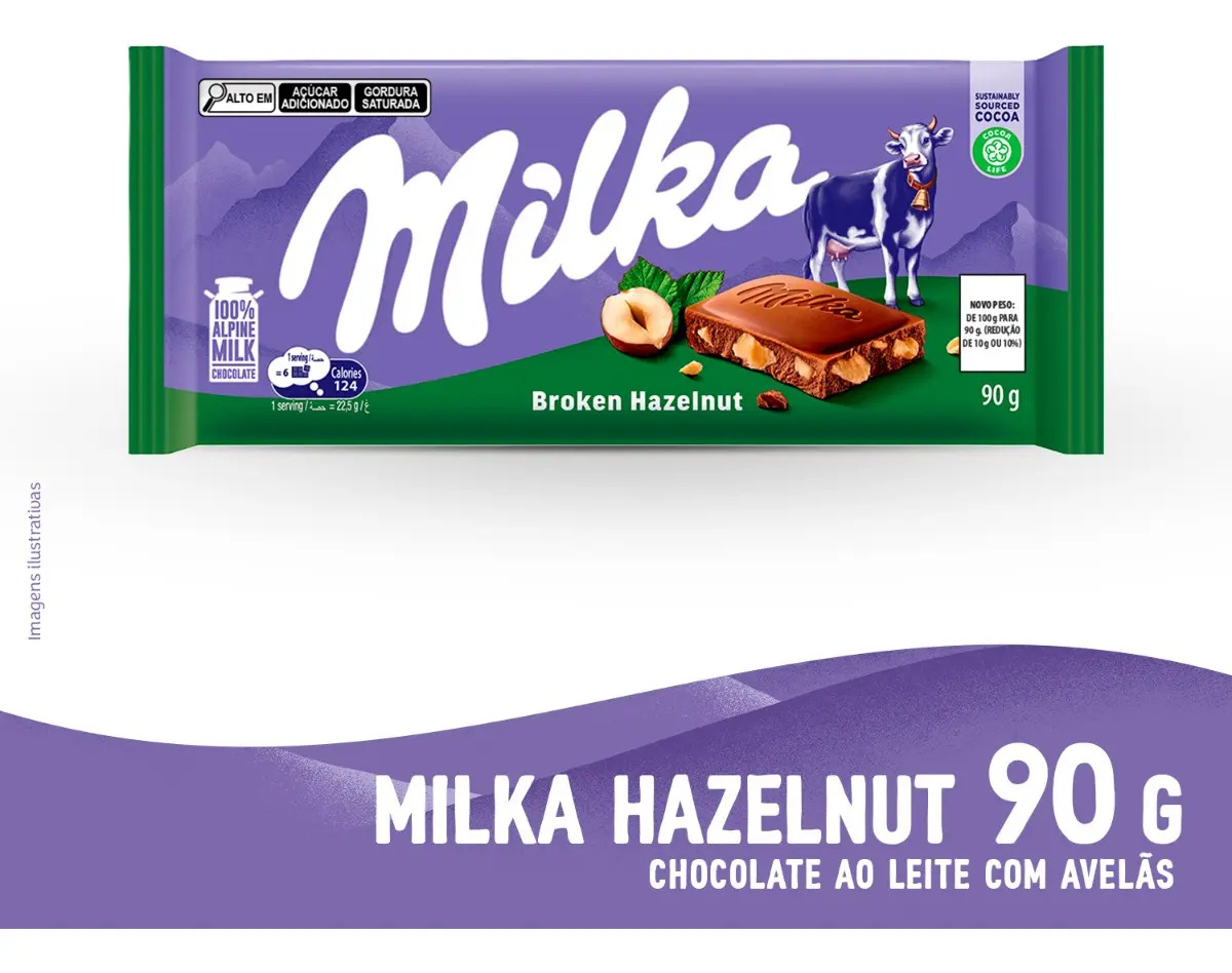 Chocolate Milka Avelã 90g