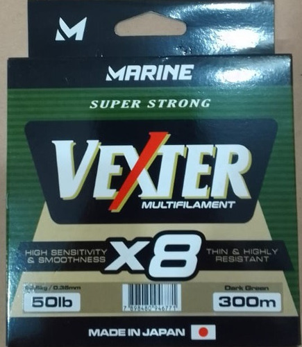 Linha Multifilamento Vexter X8 0,35mm 50lbs 300m