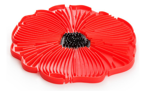 Portacalientes De Silicon Diseño Poppy De Charles Viancini Color Rojo