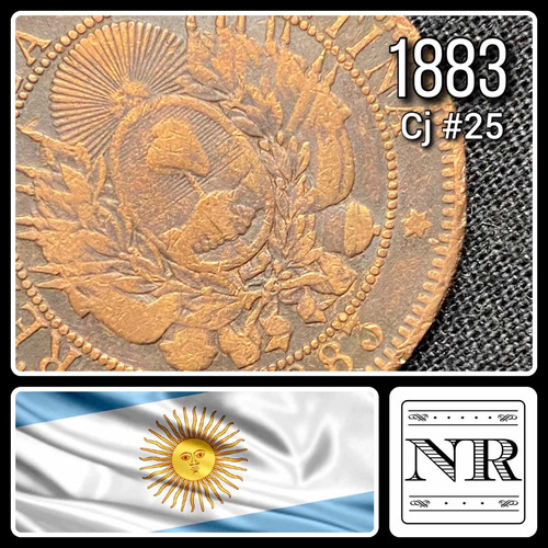 Argentina - 2 Centavos - Año 1883 - Cj #25 - Km #33 - (*)