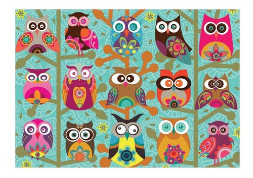Imagen 3 de 3 de Puzzle Rompecabezas 500 Piezas Búhos Lechuzas Aves Educa