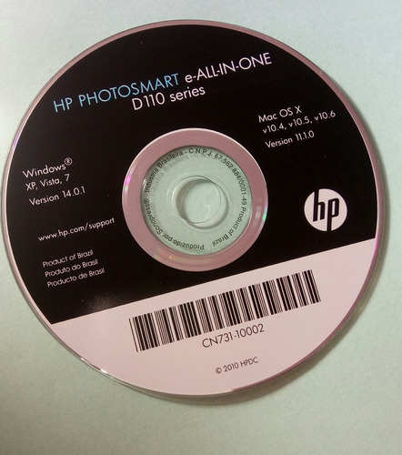 Dvd Hp Photosmart D 110 Serie Frete Gratis