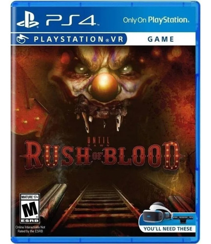Until Dawn: Rush Of Blood Playstation Vr Ps4 / Juego Físico