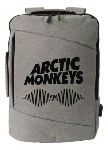 Morral Espalda Arctic Monkeys Maleta Portafolio Serie Gris