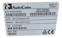 Comprar Audiocodes Mp-124d 24 Fxs Port Gateway