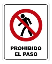 Comprar Señalamiento Letrero Prohibido El Paso 20x25 Cm