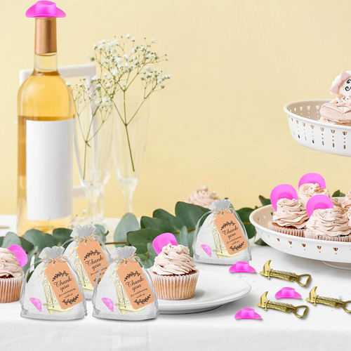 Paquete De 30 Botas Vaqueras Abrebotellas Con Mini Sombrero