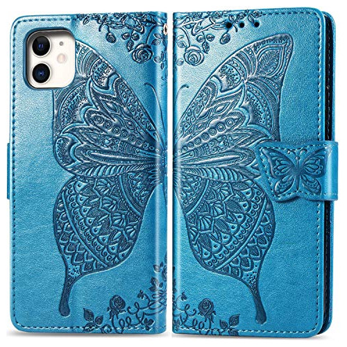 Compatible Con iPhone 11 Pro Max Flip Case,butterfly Heavy D