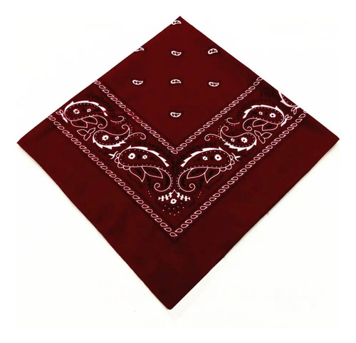 Pañoletas Bandanas 50x50cm Color A Elección 12 Unidades Color Burdeo
