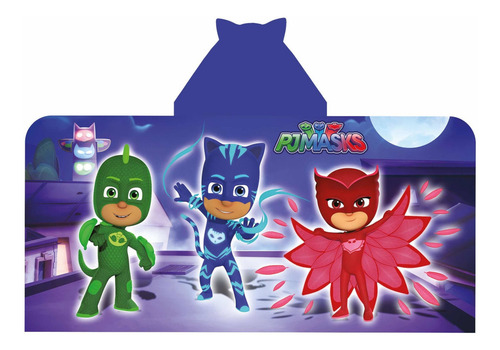 Toalla De Baño Y Playa Con Capucha Paw Patrol Y Más. Algodón Color Pj Mask / Heroes En Pijama