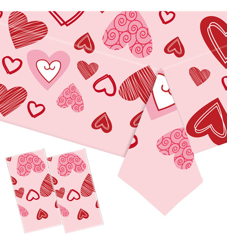 Paquete De 2 Manteles Decorativos Para El Dia De San Valenti