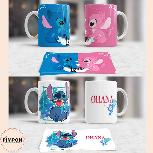 Plantillas Para Sublimar Tazas - Stitch