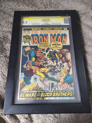 Ironman 55 Cgc 5.5 Firmado Por Jim Starlin Thanos