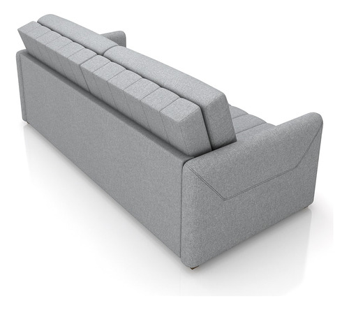 Sofá Cama Casal Retrátil 2 Lugares 192cm Atlas Linho Cinza