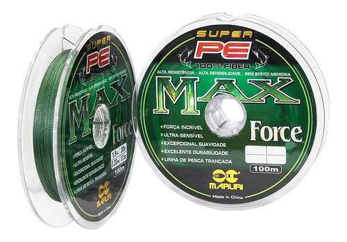 Imagem 1 de 6 de Linha De Pesca Multifilamento 4x Max Force 100m Bitola