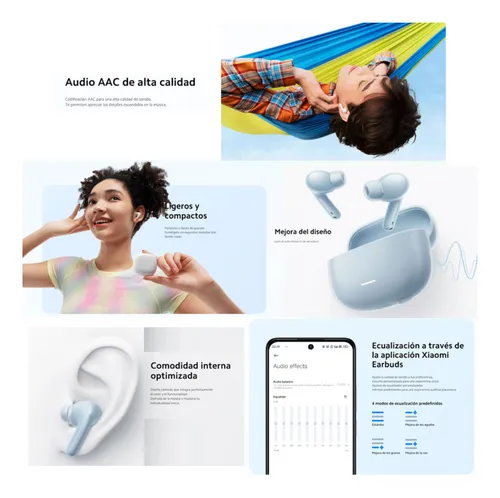 Audifonos Xiaomi Redmi Buds 6 Lite Audio Premium Negro