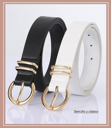 2 Pcs Cinturón De La Mujer Para Jeans Vestido,moda Hebilla