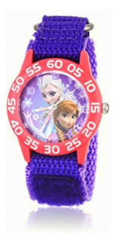 Disney Frozen Elsa Y Anna Reloj Plastificado Para Niña