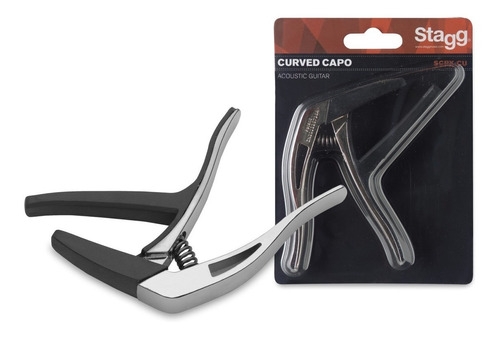 Capodastro Para Guitarra Tipo Pinza Curvo O Plano Stagg