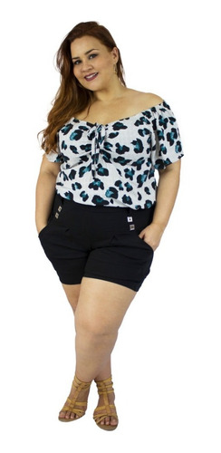 Imagem 3 de 6 de Blusa Plus Size Manga
