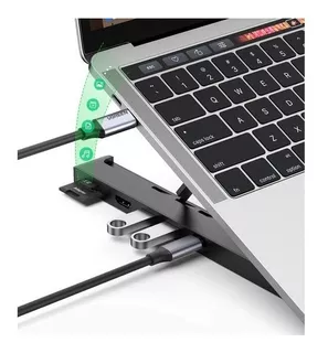 Soporte / Laptop, Docking 5 En 1, Tipo C, Ugreen, Aluminio