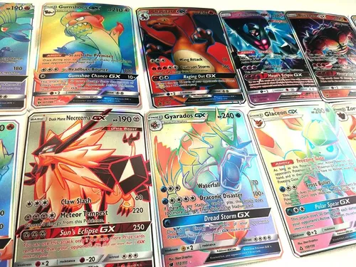 Lote Pokémon 5 Cartinhas Gx Sem Repetições Lendaria Rara - Pokemon