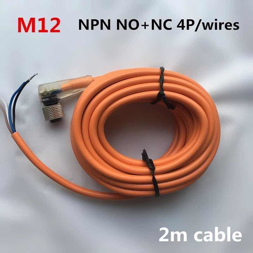 Cable Para Sensor M12, 90 Grados, Npn