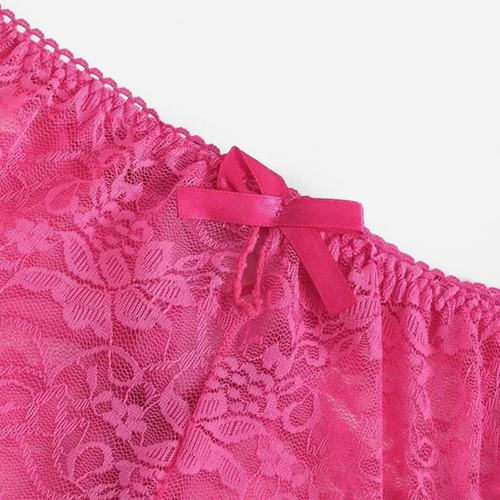 Braguitas De Encaje Floral Para Mujer, 1 Pieza, Sin Entrepie