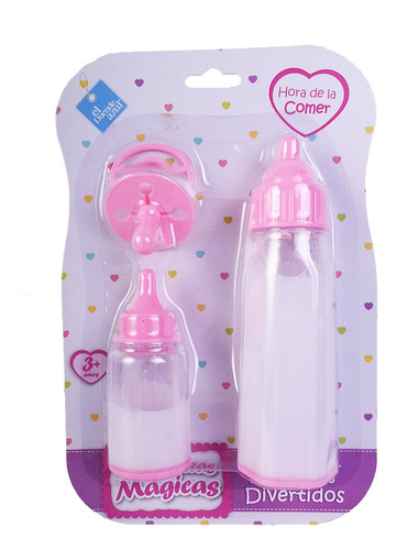 Imagen 1 de 4 de Juego De Nena Mamadera Mágica Mas Chupete Para Muñeca