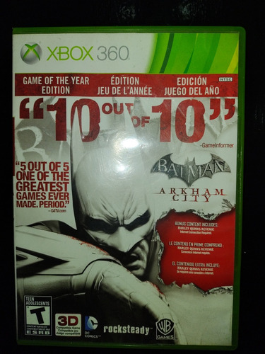 Juego Físico Xbox 360 Batman Arkham City Tienda Xbox One 