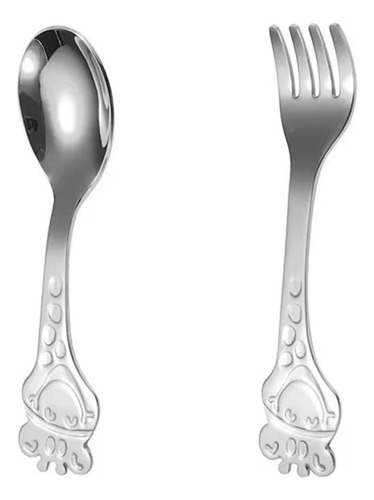 Hu Cuchara Y Tenedor Silver Deer, Elegante, Esencial Para