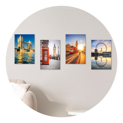 Placas Decorativas Fotos Londres 20x30cm Kit4un