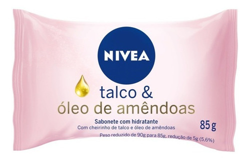 Sabonete Em Barra Talco & Óleo De Amêndoas 85g Nivea