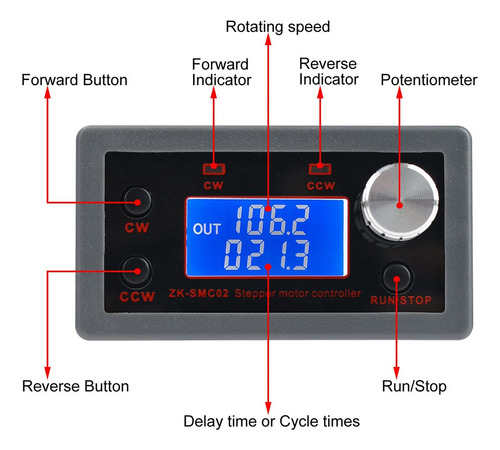 Rox Controlador De Motor Paso A Paso Crystally-zk-smc02
