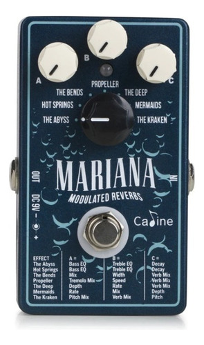 Pedal de guitarra Caline Mariana Modulate Reverbs+ + Color Blue