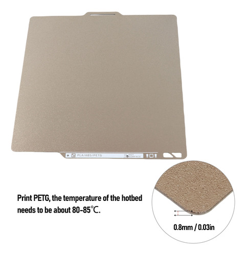 Impressora 3d Pei Build Plate 257 X 257 Mm, Forte Adesão