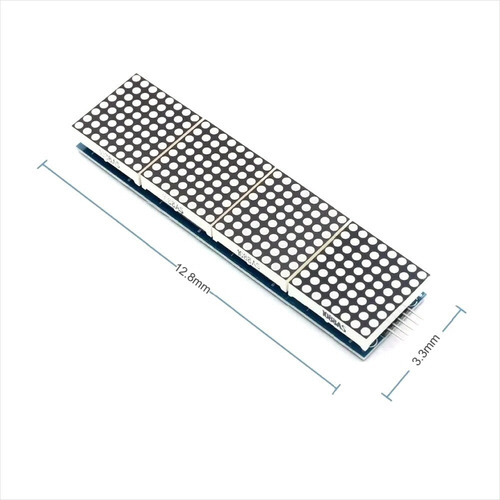 Módulo 4 X Matriz De Puntos Led Rojo 8x8 Max7219 Arduino Pic