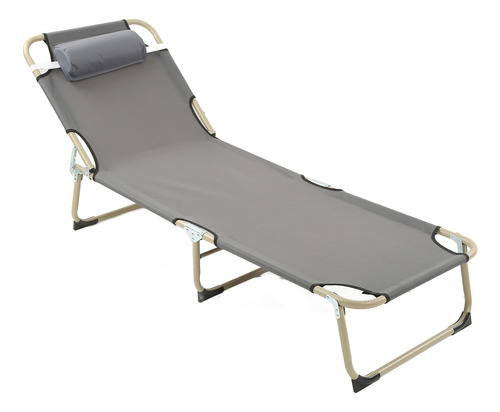 Cama Plegable De Camping, Tumbona Reclinable Para Una Person