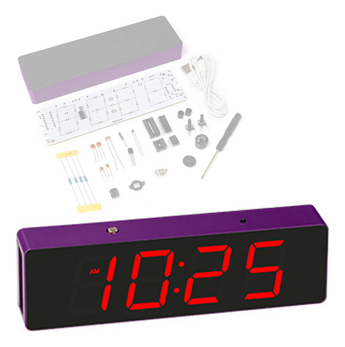 Kit Eletrônico De Conjunto De Relógios De Mesa Diy Alarme Er
