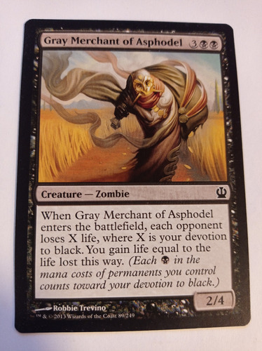 Carta Magic Gray Merchant Of Asphodel [theros] Mtg Zombie